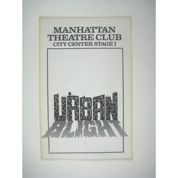 Urban Blight Manhattan Theatre Club Stage I Program 1988 Durang Fuller Fishburne - Picture 1 of 4